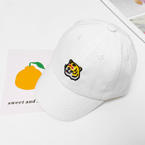 Spring Autumn Summer Slim Sun Sun Protection Fashion Embroidery 1-4 Year Old Children Ocean Gas 100 Hitch Baby Tiger Head Duck Tongue Cap