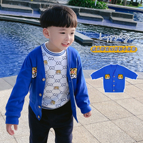 2022 new cute cartoon tiger cardio-hoodie jacket 1-6 year old boy baby spring autumn pure cotton long sleeve t-shirt
