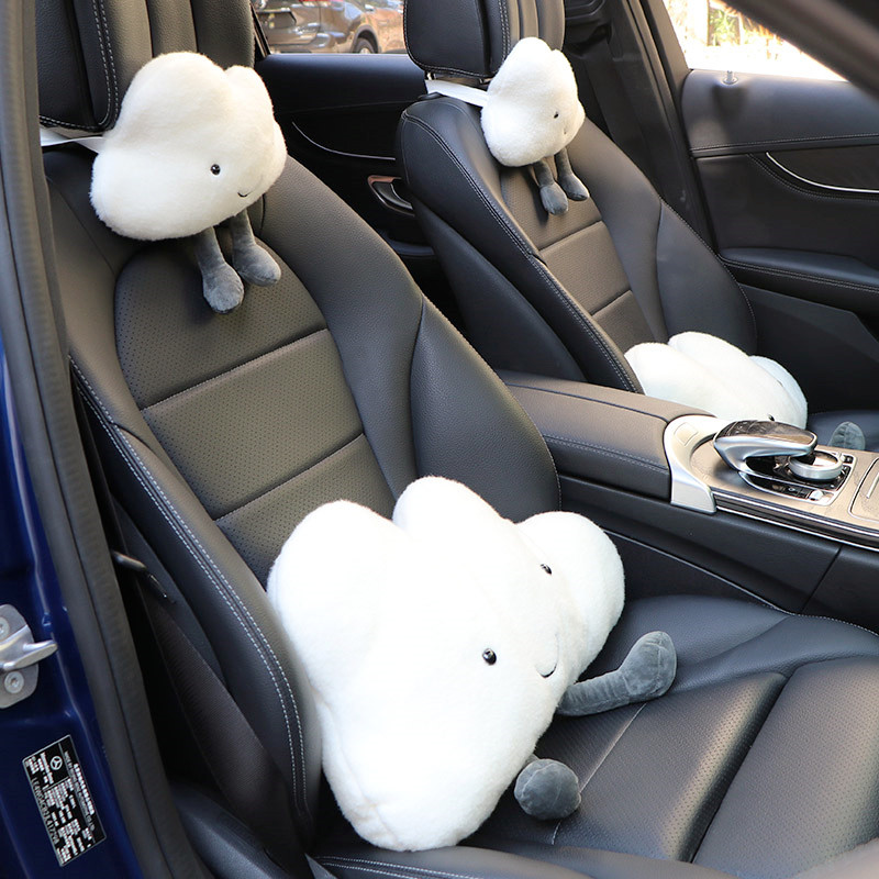 Car pillow neck guard against pillows a pair of cartoon cute cars sleeping in the car Divine Instrumental on the back of the pillow Supplies woman