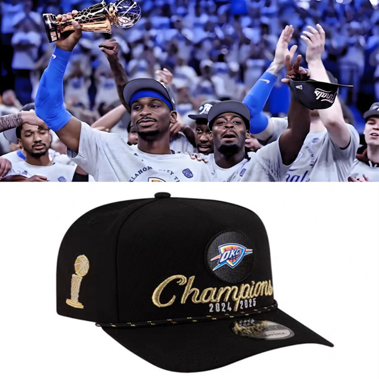 Nba2025 Thunder Warriors Lakers Trail Blazers Championship Sga Basketball Yang Hansen Curry James Same Style Hat