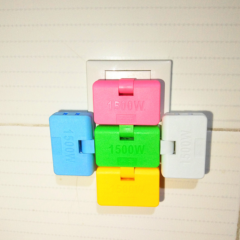 Ultra-thin 180 degree rotation one turn three narrow space conversion plug multi-function socket converter one drag three