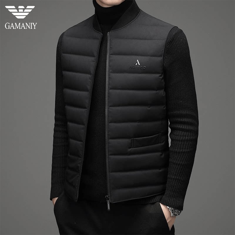 Chiyamanian duvet waistcoat male Korean version tide sleeveless down clothes autumn winter Camshoulders outwear for men's vests