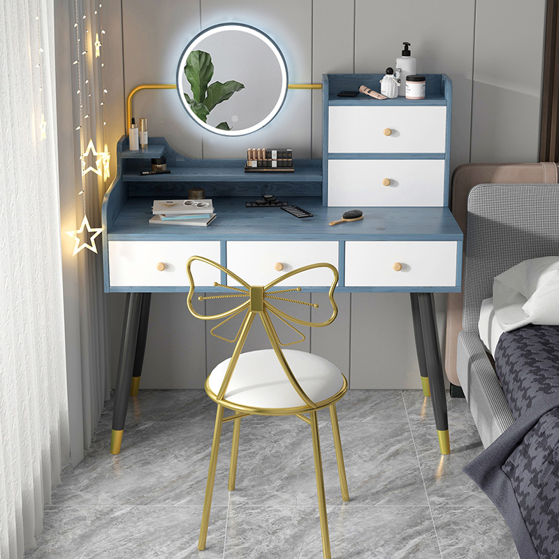 Makeup Bench Integral Bedroom Modern Makeup Terrace Net Red Ins Wind New Minimalist Accommodating Cabinet Small Family Style Makeup Table