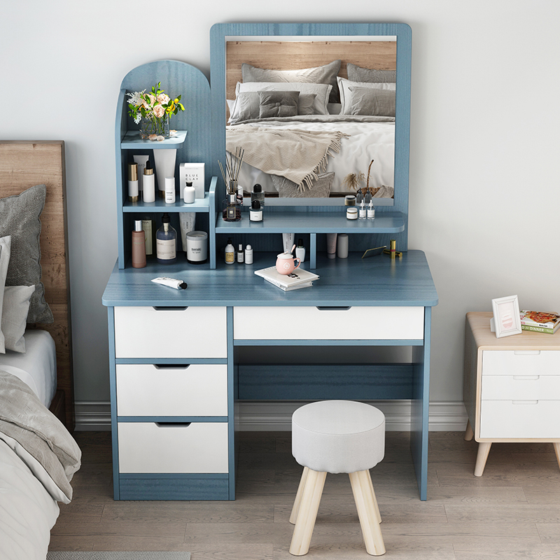 Makeup Desk Brief MODERN NET RED MAKEUP TABLE SIMPLE MAKEUP DESK BEDROOM MULTIFUNCTIONAL STORAGE CABINET INTEGRATED