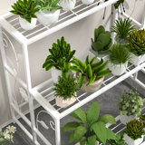 Балконная кованая стойка для цветов, стеллаж для хранения, ступенчатый зеленый стеллаж для цветочных горшков с укропом, многослойная стойка для хранения растений в гостиной, стеллаж для хранения сочных цветов