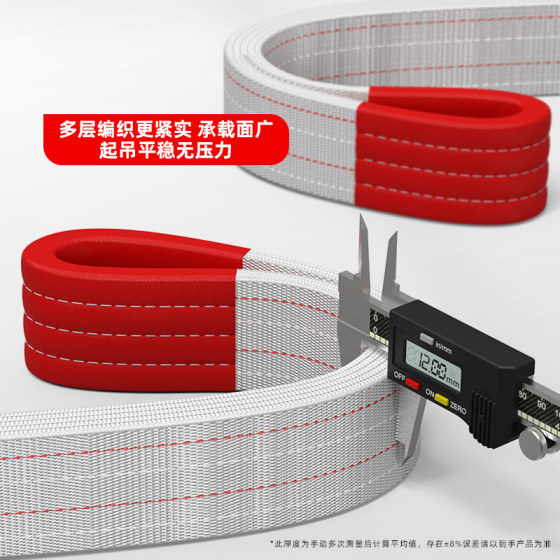 Juda 국가 표준 리프팅 벨트 1/2/3/5/8 톤 10T 이동 크레인 플랫 리프팅 슬링 흰색 소프트 슬링 로프