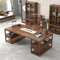 New Chinese Desk Solid Wood Desk Desk Desk Desk Desk Desk Desk Table White Wax Wood Customized