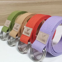 Canvas pants belt belt belt for men and women male students Korean version Joker with casual ins young jeans