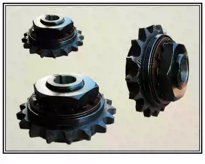 Friction torque limiter with sprocket shaft-flange torque safety coupling TL250 350 DXC-2