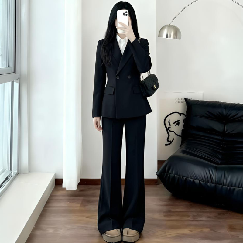 Spring and Autumn High-End Business Slim-Fit Slimming Commuter Suit Set for Women, Suitable for Interviews, Civil Service Exams, and Professional Work