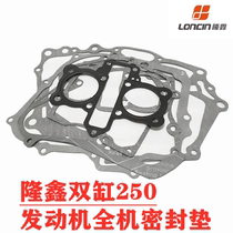 Loncin original twin-cylinder 250 engine overhaul package Valve whole machine pad oil seal shift arm accessories