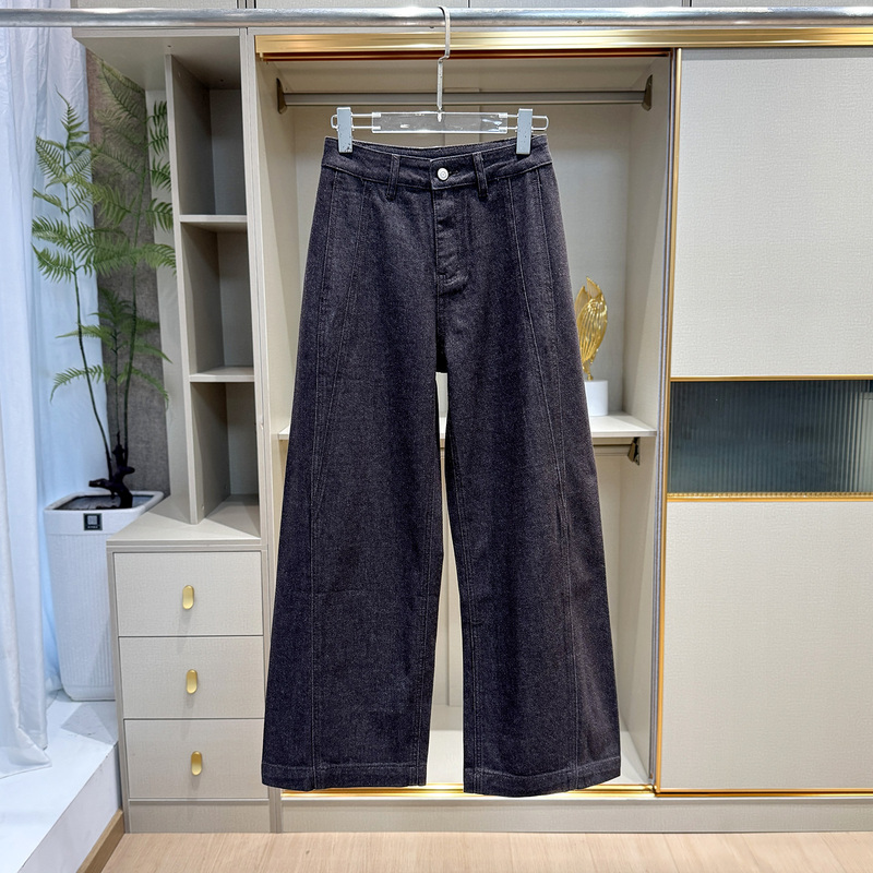 Shenzhen Nanyou American Retro Mid-High Waist Slimming Wide-Leg Jeans for Women 2026 New Autumn Loose Long Pants