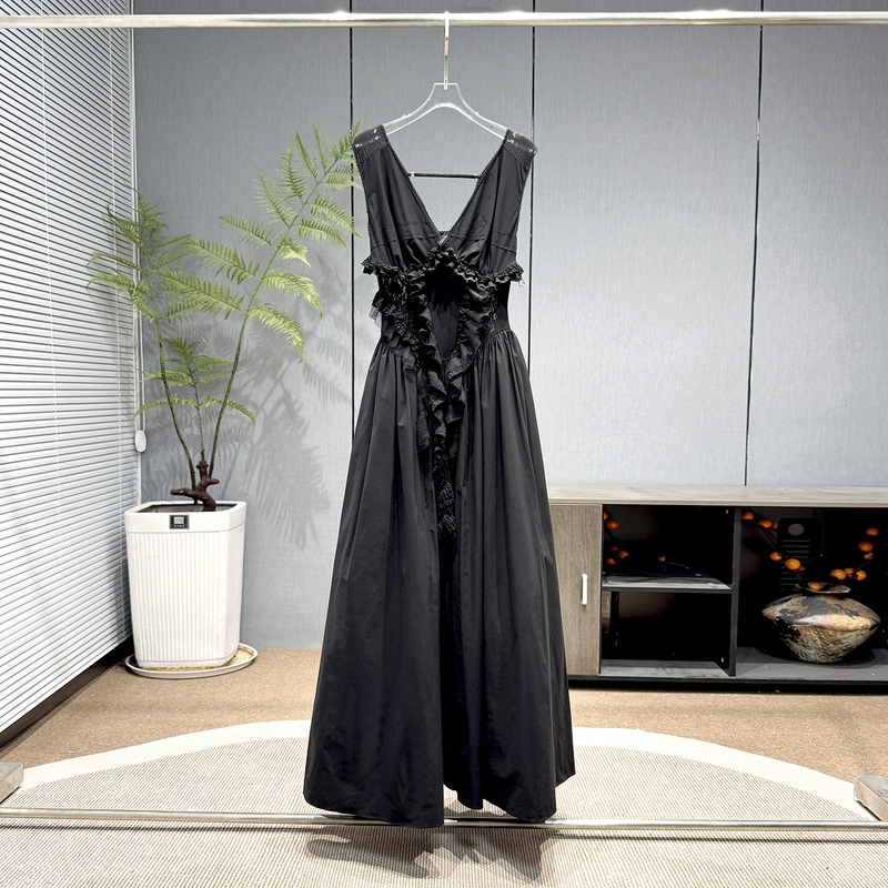 Shenzhen Nanyou French-Style Light Luxury Black Dress for Women, 2026 New Spring and Summer Elegant Formal Dress