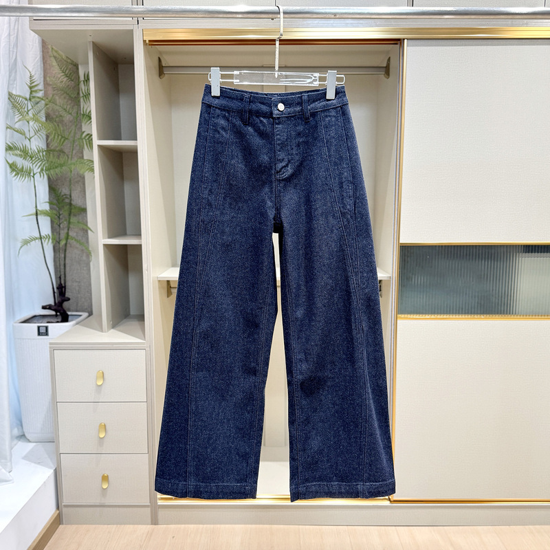 Shenzhen Nanyou Mid-High Waist Loose Wide-Leg Jeans for Women 2026 Autumn New Straight-Leg Pants Slimming Versatile