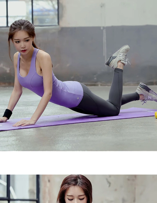 Áo vest nữ có đệm ngực tập hợp thể thao chuyên nghiệp mùa hè sling quần áo yoga gợi cảm bó sát làm đẹp lưng áo