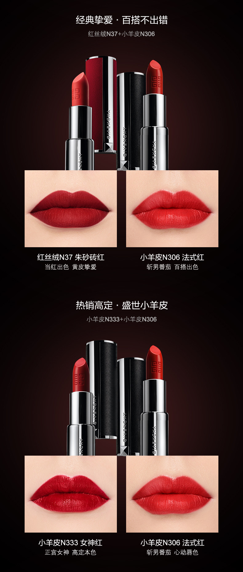 圣诞礼盒 纪梵希 红丝绒n37口红套装 图5