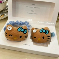 Синяя заколка для волос с бантиком, резинка для волос