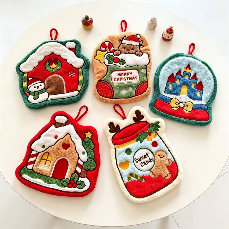 Forest Christmas Party Hand Towel, Cute, Hangable, Absorbent, Quick-Drying, Household Bathroom Hand Towel, Children's Hand Towel Forest Christmas Party Hand Towel, Cute, Hangable, Absorbent, Quick-Drying, Household Bathroom Hand Towel, Children's Hand Towel
