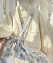 Spot original ~ imitation mink fleece sweater jacket female Japanese college style short all-match knitted cardigan