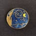 Van Goghs Starry Hoa mai hướng dương Hoa sơn dầu Trâm Pin Retro Cây ngọc trai Ánh sáng phương Tây Tòa án sang trọng tinh tế - Trâm cài Trâm cài