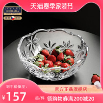 Czech Imports BOHEMIA Crystal Glass Fruit Pan Fruit Pan-Style Living Room Tea Table Fruit Pan Universe Son