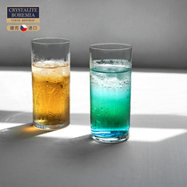 Czech BOHEMIA imported crystal glass water cup juice cup milk tea cup flat cup home living room simple