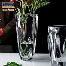 Czech imports BOHEMIA crystal glass vase modern flower arrangement Nordic light lavish with transparent living room decoration