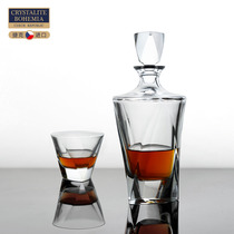 Czech BOHEMIA imported crystal glass whiskey decanter household sake bottle set high-end fashion