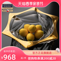 Czech import European-style crystal glass fruit pans pots creative fruit fighting fruit pagua flamingo Phnom Penh