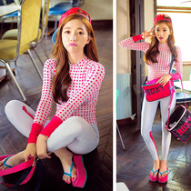 Korean ins swimsuit womens split wetsuit hot spring cover belly slimming long-sleeved sun protection surfing professional jellyfish suit