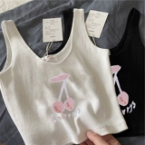 Летняя приталенная сексуальная базовая майка топ для школьников, в корейском стиле, французский стиль, для маленькой груди