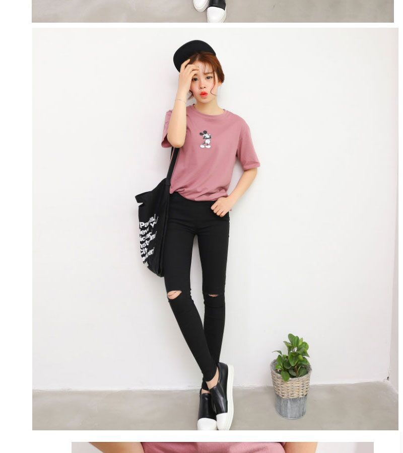 Quần legging thun nữ mặc quần co giãn màu đen eo cao cỡ lớn chân nhỏ bút chì cỡ nhỏ mùa xuân đoạn chín quần - Khởi động cắt shop quần áo nữ gần đây