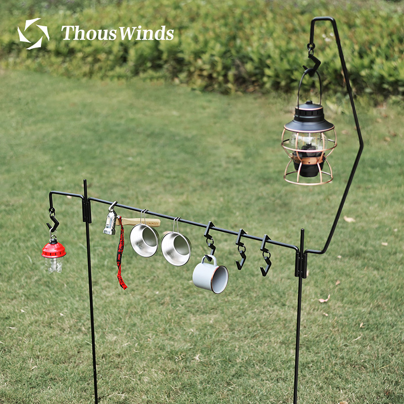 Thousand Winds Outdoor Camping Retro Wrought Iron Lamp Rack Removable Camp Lamp Rack Kerosene Lamp Bracket