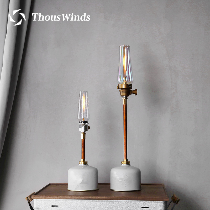 Thous Winds outdoor vintage brass gas light extension pole camping gas light bracket heightened pole light pole