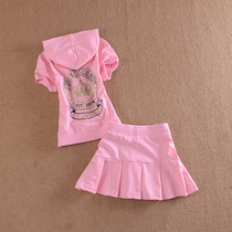 2022 Summer Casual Cover Skirt Woman Short Sleeve Sports Tennis Suit Stylish Body Tennis Red Pure Desire Wind Skirt Two Sets