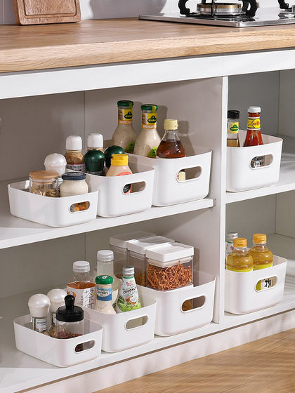 Miscellaneous Storage Basket Desktop Snack Storage Box Plastic Cosmetics Lipstick Storage Box Home Kitchen Storage Box