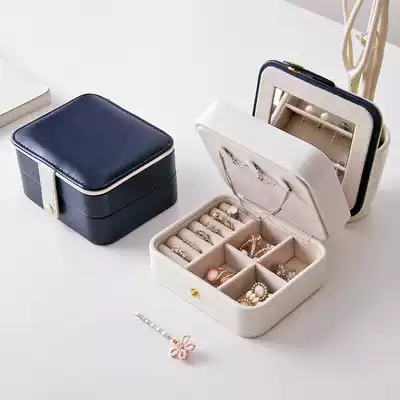Earrings box Jewelry box Female ring jewelry box Finishing box Household small simple portable earrings earrings storage box