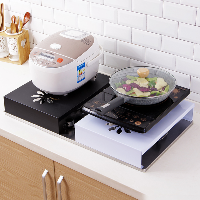 Induction stove bracket hearth gas stove cover kitchen microwave oven shelve iron art gas cooker cover plate
