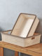 Imitation Rattan Desktop Storage Basket, Household Toy and Miscellaneous Storage Box, Plastic Kitchen Storage Basket, Snack and Bath Basket
