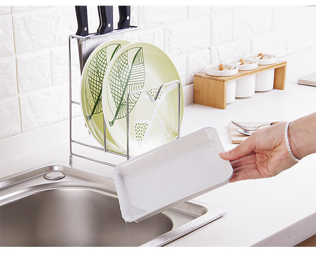 Thép không gỉ nhiều lớp nắp giá Đồ dùng nhà bếp cống giá đỡ bàn cắt thớt giá Chặt bảng giá dao chảo đá hoa cương