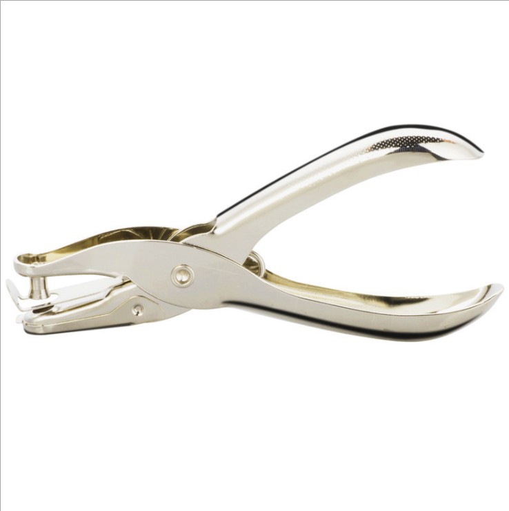 Deli 0114 drilling machine Hole punch Hand punch single hole can play 8 pages of all-metal material at a time