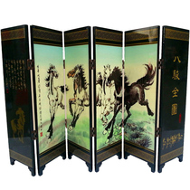 Eight Jun Figure antique screen decoration ornaments Chinese handicrafts abroad to send foreigners Peking Opera face makeup Terracotta Warriors and Horses