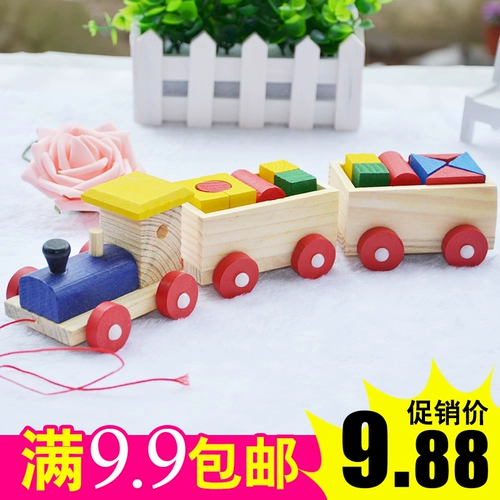 Игрушка для раннего возраста, поезд, игрушечная машина на шнурке со шнуром, 2 лет