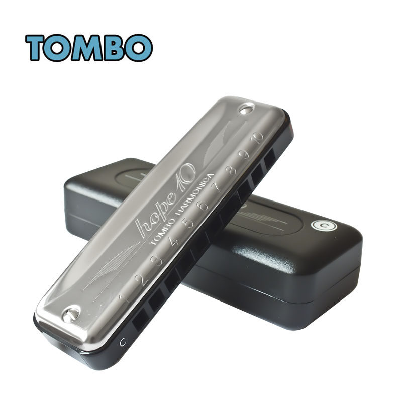 Tombo Tombo 6610hope10 ten holes 10 holes Blue tone harmonica Paddy soundstage bass with 6 giveaway
