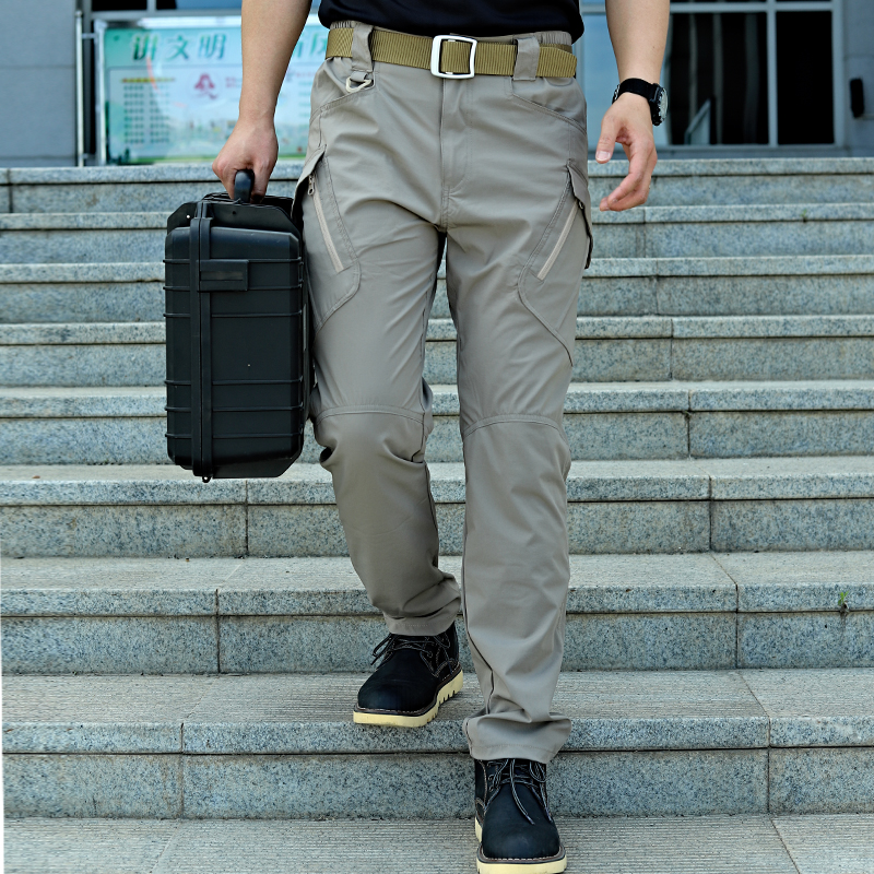 Spring Autumn Elastic Speed Dry Tactical Pants Sports Elastic Outdoor Work Pants Men Loose Ruling Officer Special Soldier Long Pants