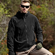 Shark Skin Limbo Hat Catch Suede Clothes Men Thickened Autumn Winter Warm Grain Suede Coat Tactical Outdoor Wind Clothing Liner Jacket