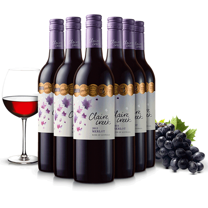 ALDI Olezi Australia imports Melo dry red wine 750ml * 6 bottles of whole box CLAIRE CREEK