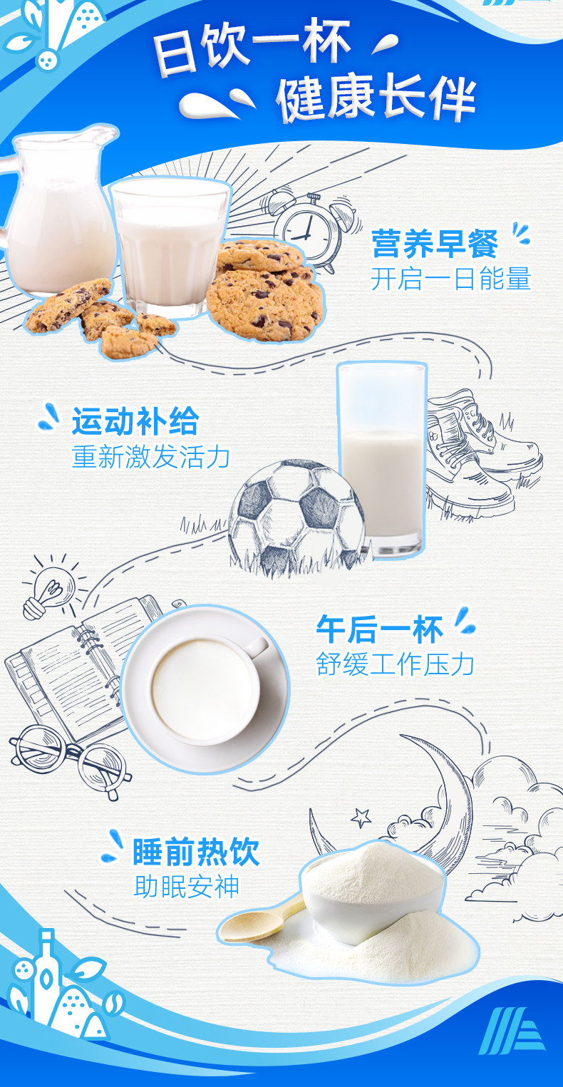 澳洲进口 ALDI 全脂高钙成人奶粉 1000g*3袋 图5