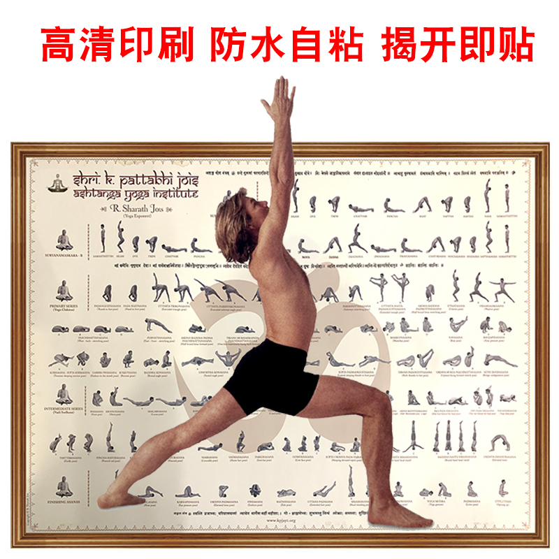 Ashtanga Yoga Series Full Level One Sequence Wall Chart High-Definition Self-Adhesive Decorative Ashtanga Yoga Stickers Ashtanga Yoga Series Full Level One Sequence Wall Chart High-Definition Self-Adhesive Decorative Ashtanga Yoga Stickers