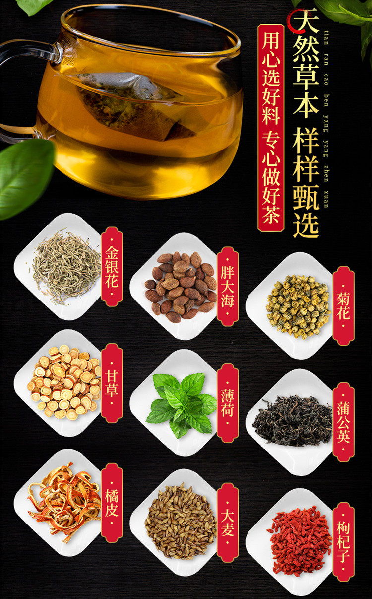 修正 金银花胖大海菊花茶 120g 图1